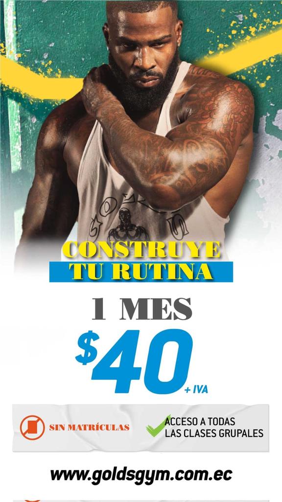 goldsgymec's tweet photo. Somos @goldsgymec . Ven y forma parte de la única franquicia internacional a nivel internacional. 

#bodybuilding #Goldsgymec #Gymtime #lifestyle https://t.co/3g80L6k8Gv