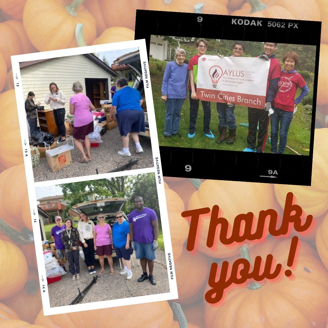 The dedication and kindness of our volunteers is always going strong! 

Some projects tackled in September...

A group of Individual volunteers helped participants Doris and Robin organize a storage unit and an AYLUS Twin Cities group helped participant Annette with fall raking.