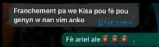 bellboss9's tweet photo. Depiw fè misye ale ou deja genyenm nan viw cheri😘 https://t.co/mUaSOMOEFA