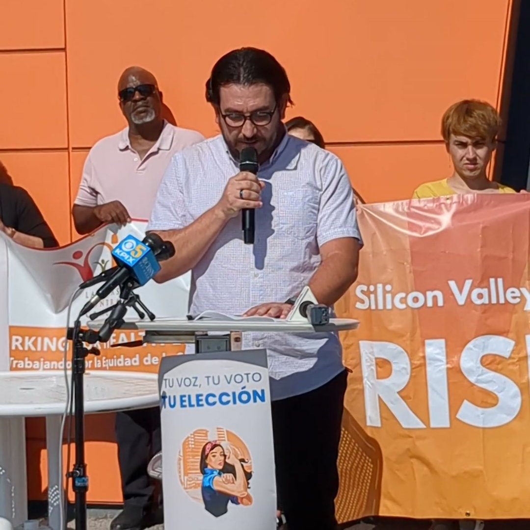 SVRising's tweet photo. "San Jose is rapidly changing with policies that are not helping our community — we can change that.

When you talk to friends relatives and neighbors, let’s remind them that their vote matters in shaping our shared futures."

- Tony Romero @LunaLatinosSJ https://t.co/brXPKy10Xu