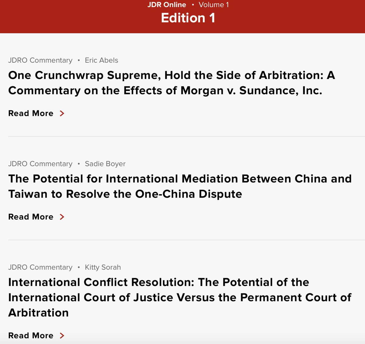 OSJDR is excited to introduce JDR Online, the newest addition to our publication.

We are looking forward to beginning this new endeavor, starting with three pieces written by current 3Ls; Eric Abels, Sadie Boyer, and Kitty Sorah.

LINK: moritzlaw.osu.edu/osjdr-online