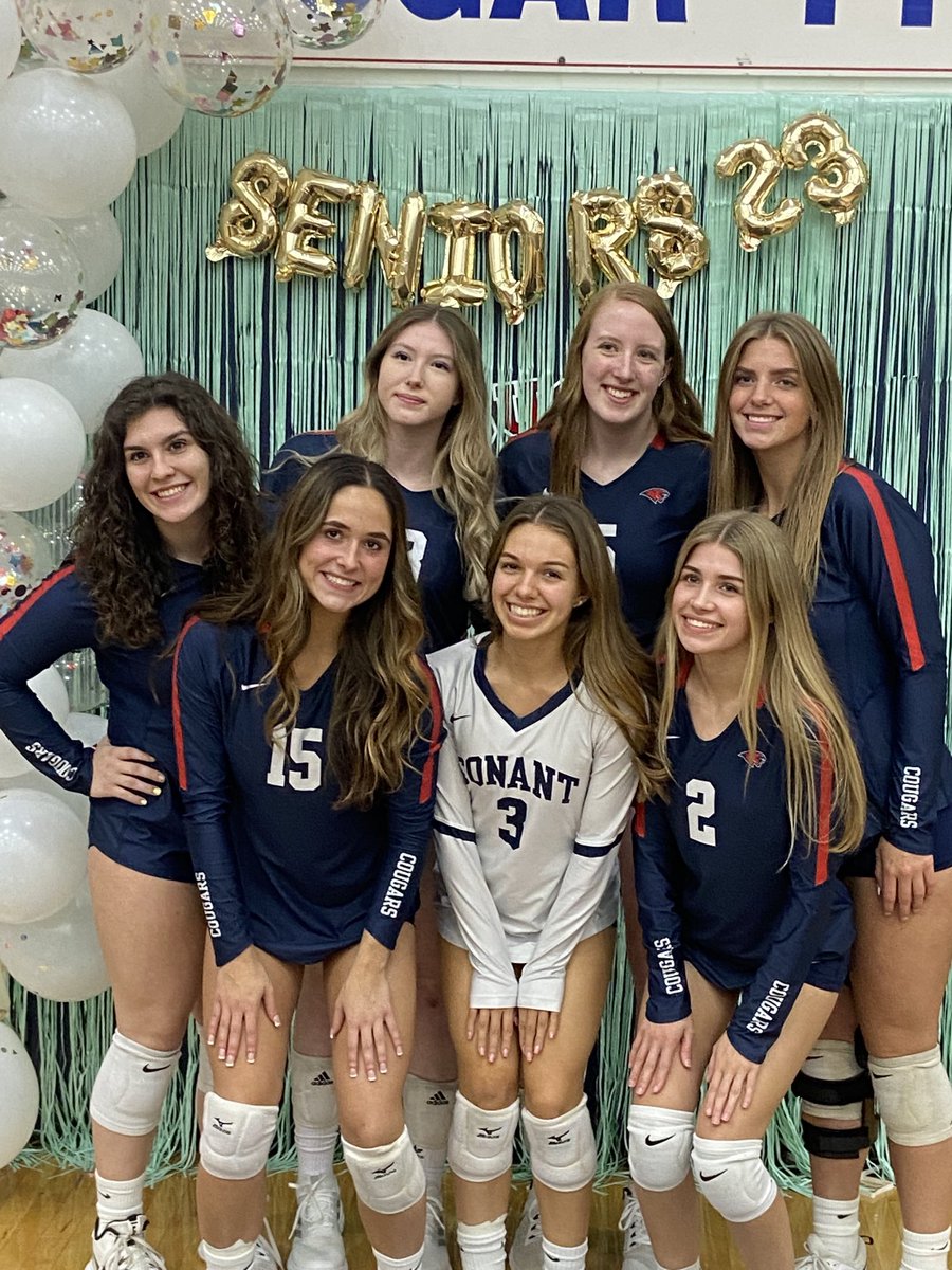 Senior Night at Conant Girls Volleyball.   Thank you seniors and good luck!