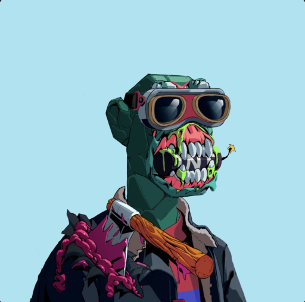 Second toxified primate trait🦾 perfect for Halloween #primates <a href="/Primatesnft/">Primates🌿</a>