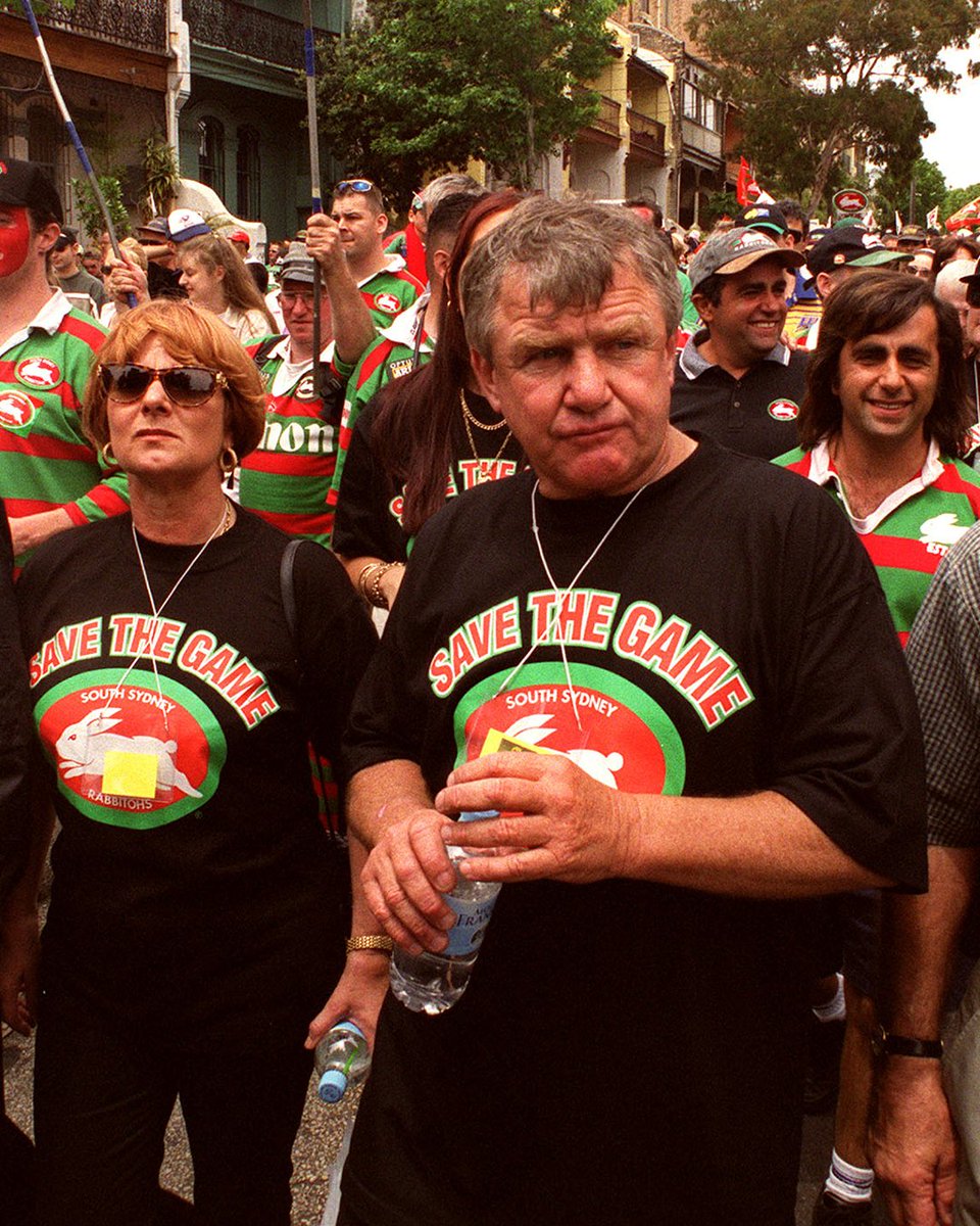 SSFCRABBITOHS's tweet photo. A player, a coach, a Chairman and a hero. 🙌 Happy 77th Birthday George Piggins. 🍻🎂🐇❤️💚 #GoRabbitohs https://t.co/GCBf4cncYG