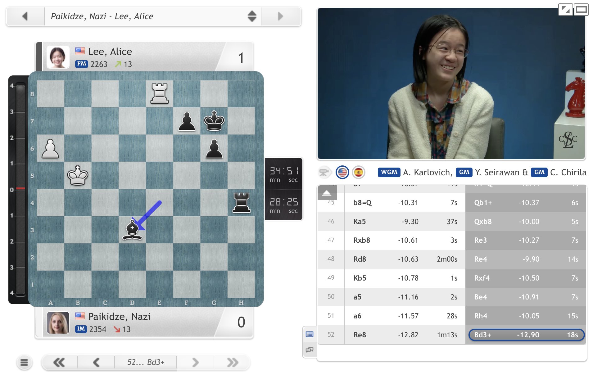 chess24.com on X: Alice Lee (now 13) after beating Nazi Paikidze