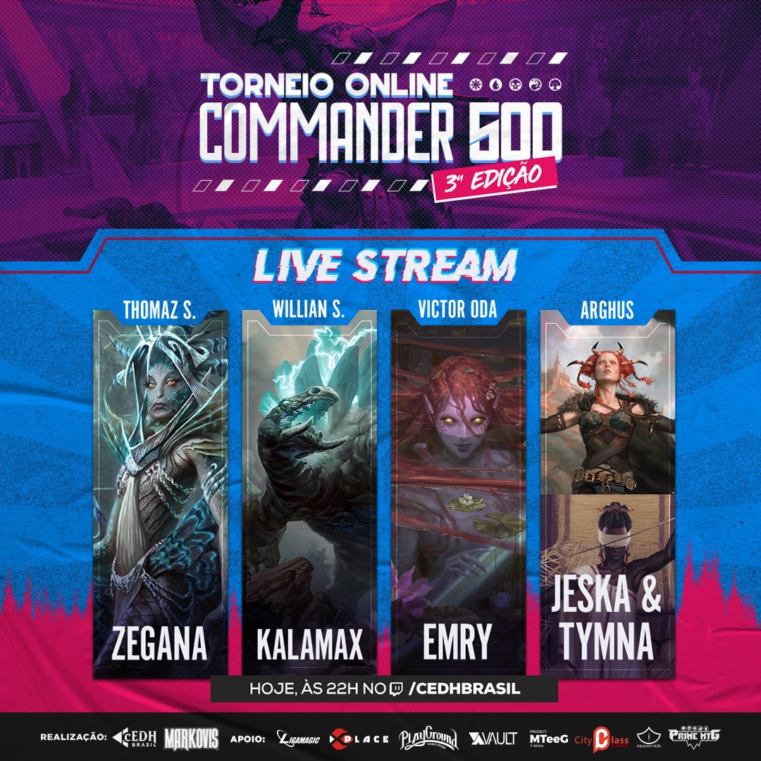 cedhbrasil's tweet photo. 🏆 5ª RODADA DO #COMMANDER500!

Confira esse jogão do maior torneio de commander do mundo. 🌎

⏰ Inicio as 22h00!

📺 https://t.co/DOl5FQCcWN 

📋Listas e Classificação ➡️ https://t.co/UN3Utlfa6H https://t.co/mEtGuRef2J