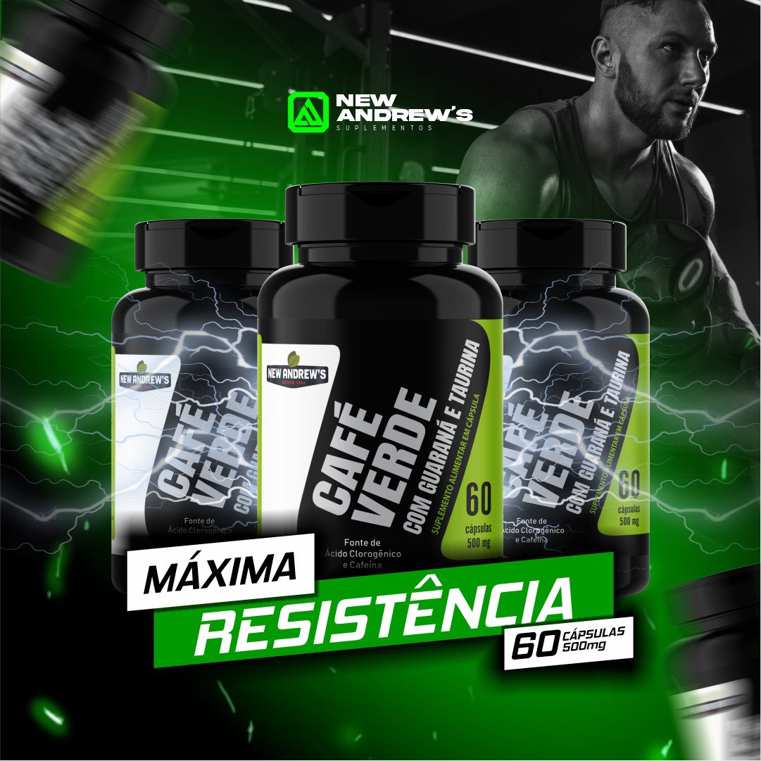 ProdutosAndrew's tweet photo. Pré treino para acelerar seu metabolismo com cafeína natural presente em alta concentração no café verde e no guaraná e a taurina tem como comprovado um efeito estabilizador da membrana e modulador do equilíbrio na concentração de cálcio. https://t.co/AYW3ziQ2J4