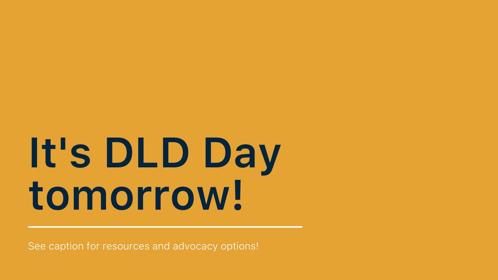 STEP 1: Visit @radldcam and stay in the loop with initiatives in your area!

STEP 2: One of our staff experts on DLD, <a href="/TigheJeanne/">Dr. Jeanne Tighe</a>, recommends reading this paper: pubs.asha.org/doi/pdf/10.104…

STEP 3: Stay tuned for a very heavy #DevLangDis publication month at TISLP!! (in 2 weeks)