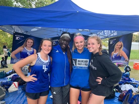 BonduXC's tweet photo. Our seniors did an amazing job of leading by example & representing our team in a positive way all season long. They rocked it at their last Conference XC Meet & we are going to miss them like crazy next year. We can’t wait to celebrate this group on Friday before the game. #XC22 https://t.co/V5ITHRF9X5