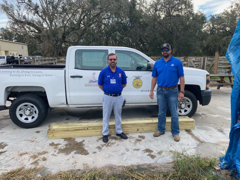 Thanks to everyone who has supported our Hurricane Ian relief fund- we will continue to make deliveries in the coming weeks. Yesterday Curt Williams (Class XI)  dropped off fencing and other supplies to the Hardee FFA Chapter, the Henderson family, and the Robertson family.