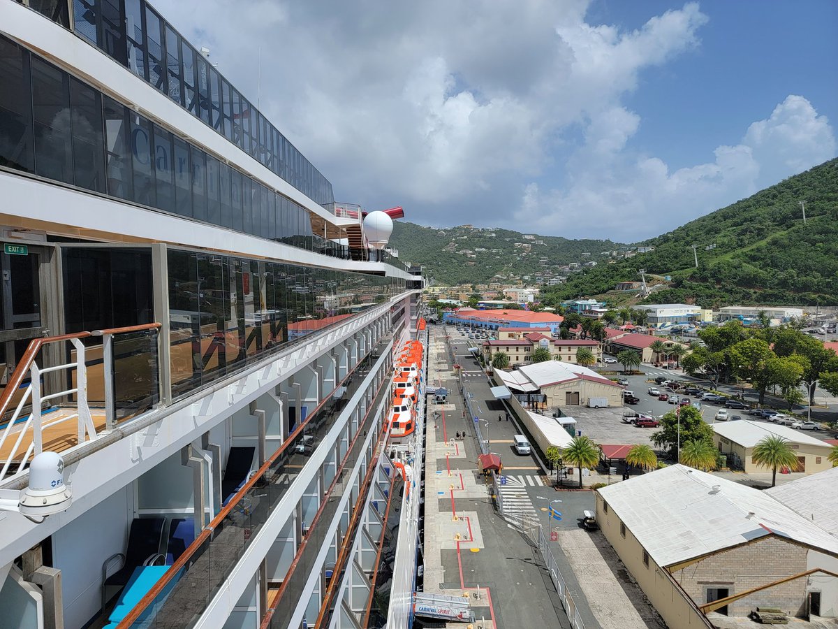 Today onboard <a href="/CarnivalCruise/">Carnival Cruise Line</a> #CarnivalSpirit we are on the final port of call on this 8-night cruise, beautiful St. Thomas in the US Virgin Islands. Another lovely sunny day, so far this cruise has had some really great weather, heres hoping it keeps up until the end!