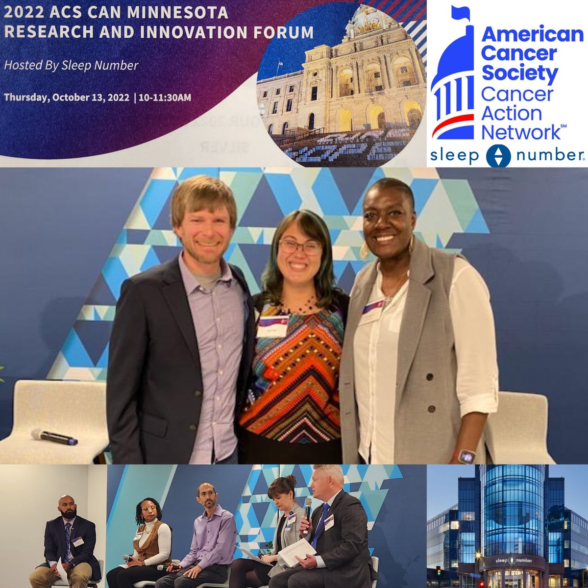 The power of stories from patients + survivors rung loud and clear at the <a href="/ACSCANMN/">ACS CAN Minnesota</a> Research and Innovation Forum at the Sleep Number headquarters in Minneapolis today. I'm encouraged to know we're not in this fight alone and honored to volunteer alongside fellow advocates 🎗✊️