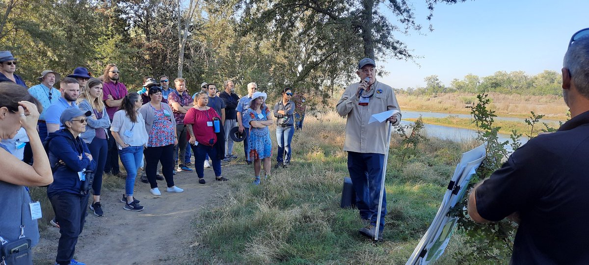 WaterEdFdn's tweet photo. #NorCalTour Day 2 begins on the #SacramentoRiver at Woodson Bridge State Rec. Area in Tehama County. @CA_DWR &amp; others are restoring 176 acres to improve #flood control, slow erosion &amp; restore riparian habitat. Only abt 5% of Calif.'s original riparian zones exist today. #cawater https://t.co/PD7pFV8EIF