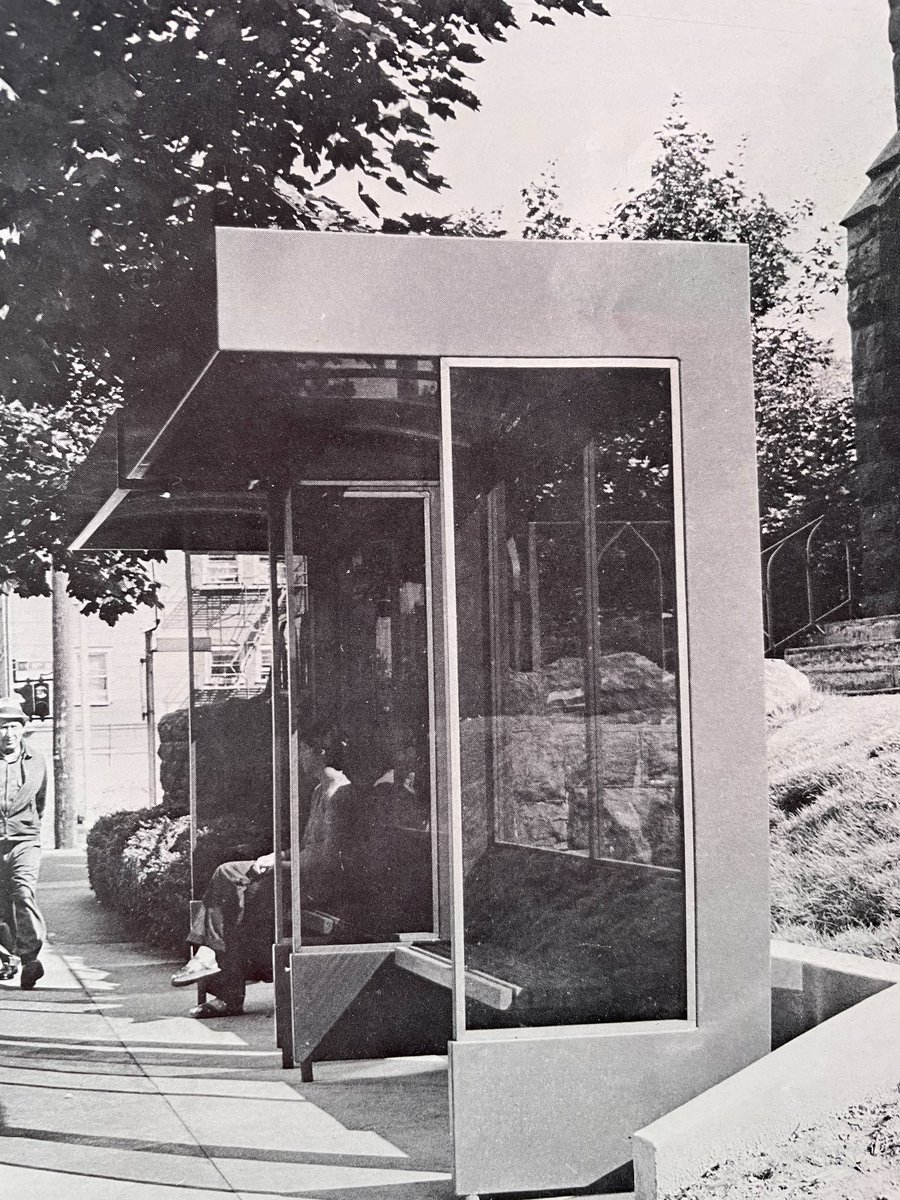 LostOregon's tweet photo. AIA award-winning Tri-Met Bus Shelter, 1975. 

#1970s #portlandhistory #busshelterdesign #portlandarchitecture https://t.co/Ooat3NXfhq