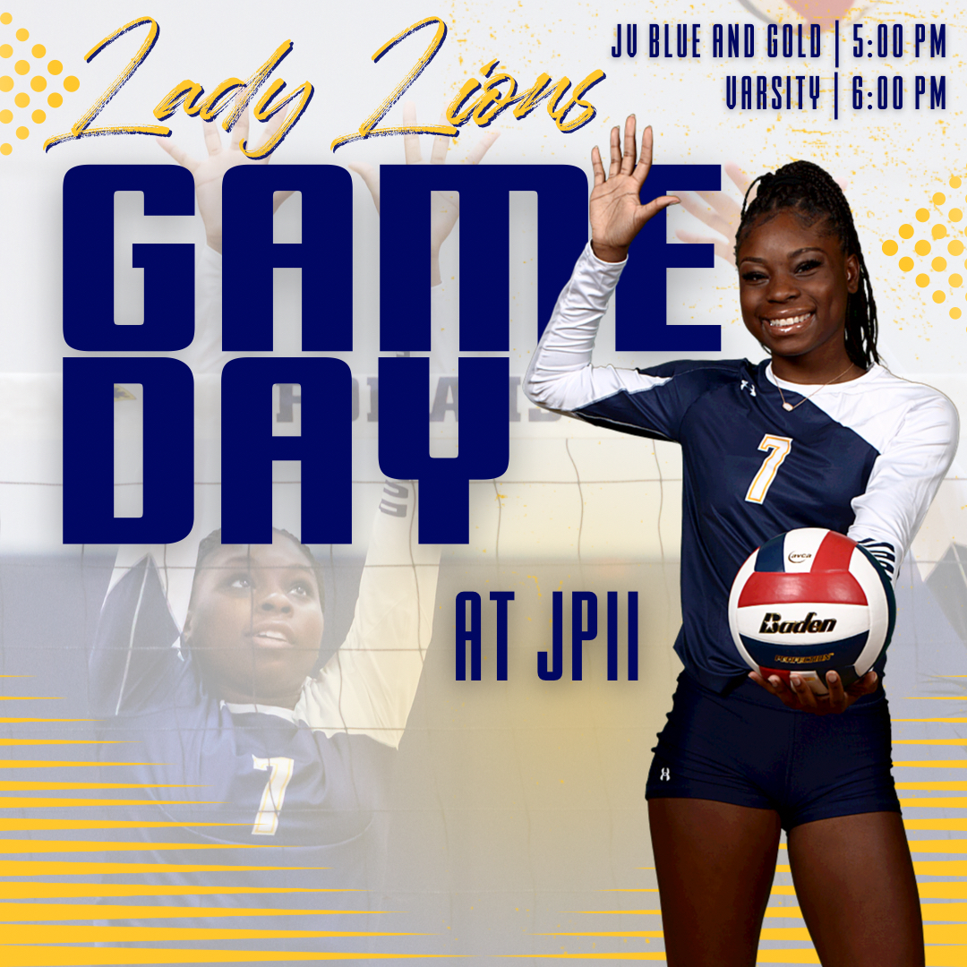 It's GAME DAY! Lady Lions will play at JPII tonight in another district match! 

#AllIn #FaithFilledLions 

🏐 PCA 🆚 JPII
🗓 Thursday, Oct. 13th, 2022 
⏰ 6:00 PM 
📍 John Paul II High School