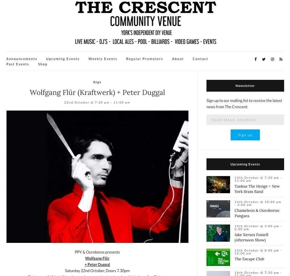 York! Next week Saturday... <a href="/TheCrescentYork/">TheCrescentYork</a> 

Posted <a href="/withrepost/">Repost app</a> • <a href="/iwasarobot/">Wolfgang Flür</a>