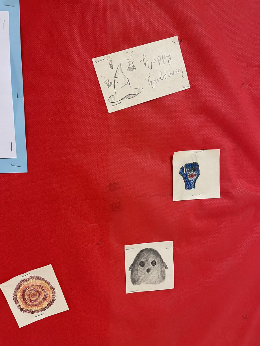 New month means new artwork and a new prompt on our Post-it note masterpiece bulletin board here at <a href="/CBUnamiMS/">Unami Middle School</a> !@CBSDart