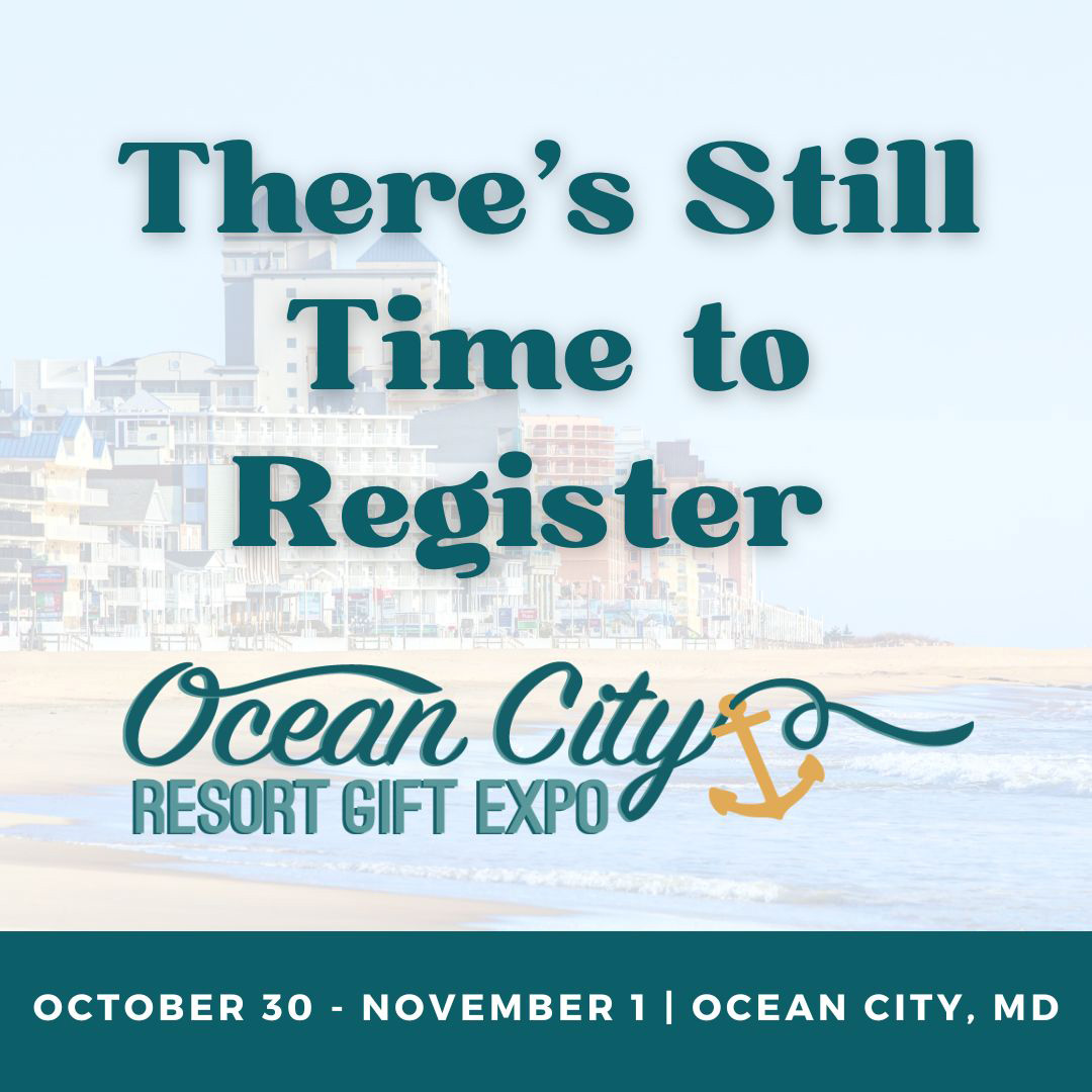 There's still time to register for #OceanCityResortGiftExpo taking place Oct. 30 - Nov. 1 in Ocean City, MD! We hope to see you there 🌊⚓☀️ Register today: bit.ly/3yA8qp8 #OceanCity #OceanCityGiftExpo #OC #Maryland #giftshow #coastal