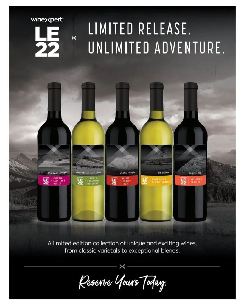 It's time to reserve your Wine Expert LE 22 kits! 5 delicious new one time blends for you to try. Deadline ends November 12th! You can reserve them in-store for $50 each or on our website for 50% of the cost. Your deposit will be deducted from the kit price at checkout. 

#b…