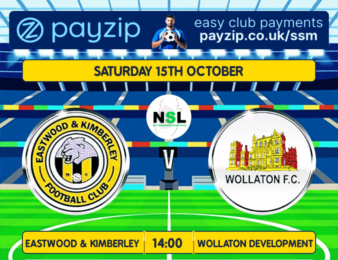 Our development side travel to jacksdale on Saturday where they will face eastwood &amp; Kimberley

📆 Saturday 15th October
⚽️ @
🕖 14:00 kick off
📍main street, jacksdale, ng16 5hr
#cmonyousugarbags #UTW💙⚽️