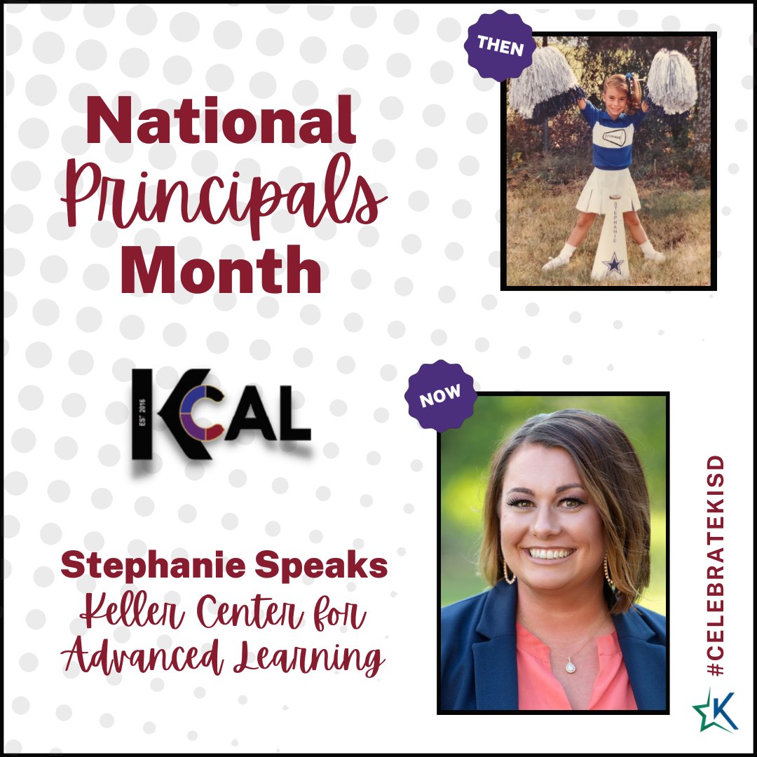 .<a href="/KCAL_KISD/">KCAL KISD</a> Principal Stephanie Speaks could not wait to be a teacher when she grew up. Her favorite part of being a principal is “being able to support and grow the staff and students I have the privilege of working with!” #CelebrateKISD #ThankAPrincipal