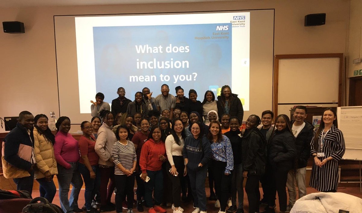 Amazing cohort 03/10/2022 @EKHUFT on their journey to UK RN
269 years worked experience in the room today
Influencing our vision of 
Great Healthcare From Great 
People
Learning about each other
#Values #PeoplePromise #WeAreATeam  #WeHaveAVoiceThatCounts #StayAndThrive