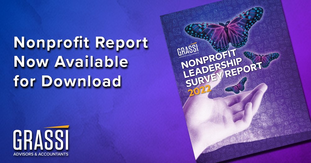 Today we unveiled the findings of our 2022 survey of #nonprofit leaders, who gave us an insider's view into the sector's greatest challenges and advancements. Download the Survey Report today: grassicpas.com/premium-tools/…