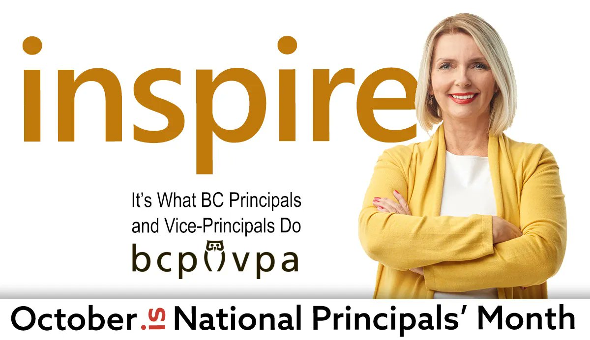 October is National Principals’ Month! Whether it’s a science project or a fun run, @bcpvpa members are there to support students & staff in being their best. 
#NPM2022