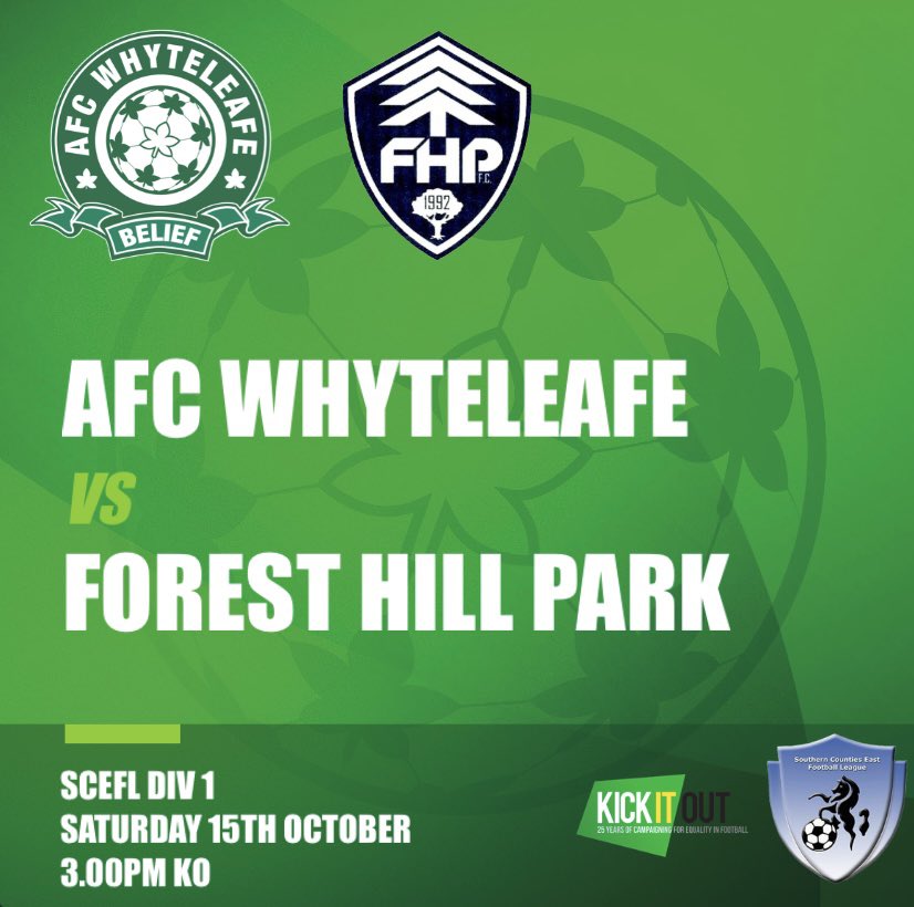 NEXT UP!

Back to league action as we take on <a href="/FHPFC/">Forest Hill Park FC</a> at Church Road!

We actually met last season in the London Senior Trophy at Ladywell Arena - Forest Hill Park victorious on the day with a 1-0 win.

£6 adults
£3 concessions
£1 for 7-16s
U7s free!