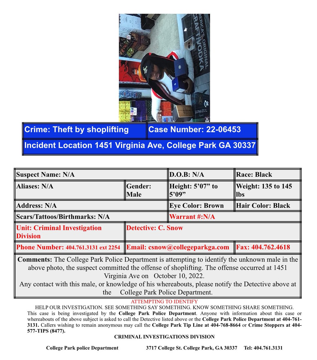 College Park PD tweet media