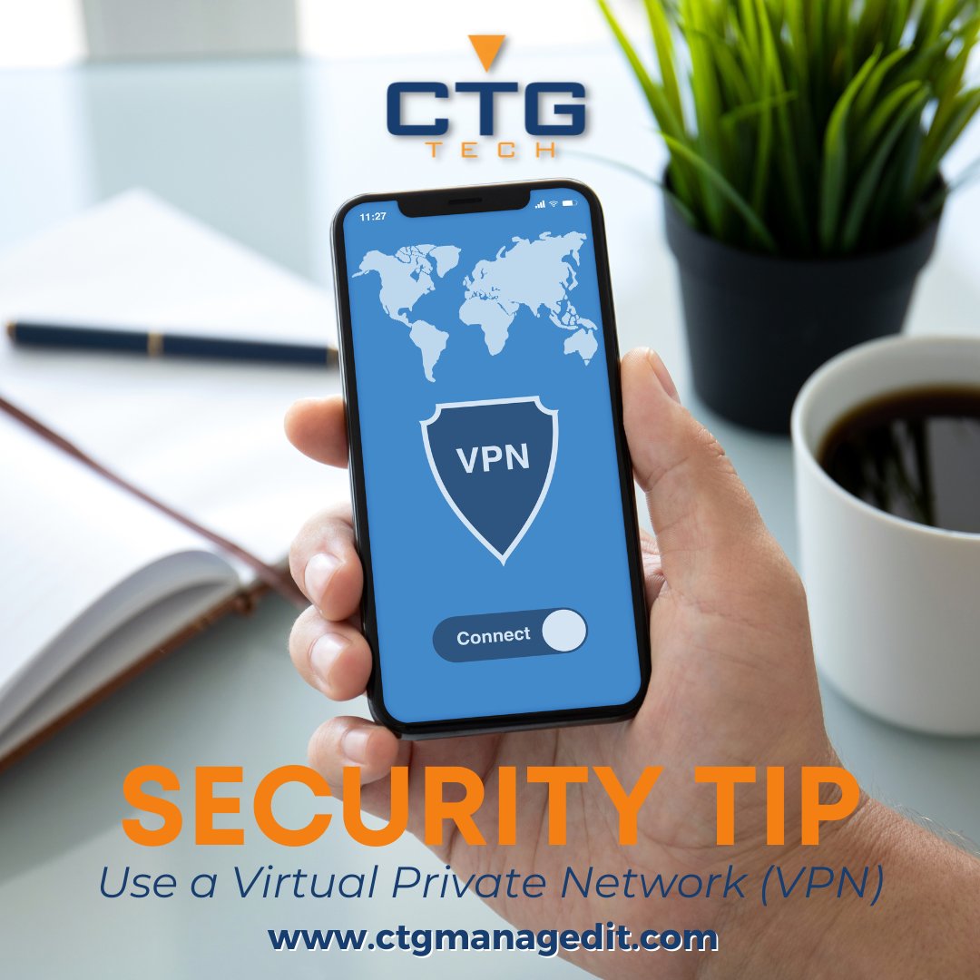 ctgmanagedit's tweet photo. Secure your internet connection with a VPN, or Virtual Private Network! These programs encrypt your connection by creating a protective “tunnel” between your device and the network it is trying to access. This can prevent invasive third parties from snooping on your activity. https://t.co/FXMP3ajA8R