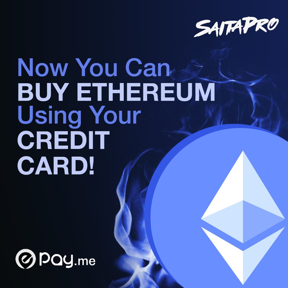 🔥JUST IN🔥 #ETH is now available to buy on #SaitaPro Android version using your card through @epayme_uae integration. 💳 📱Update to the latest version and enjoy this new feature. #iOS update coming soon. #HappyBuying #ETH #LiveNow #Saitama #NFA #DYOR