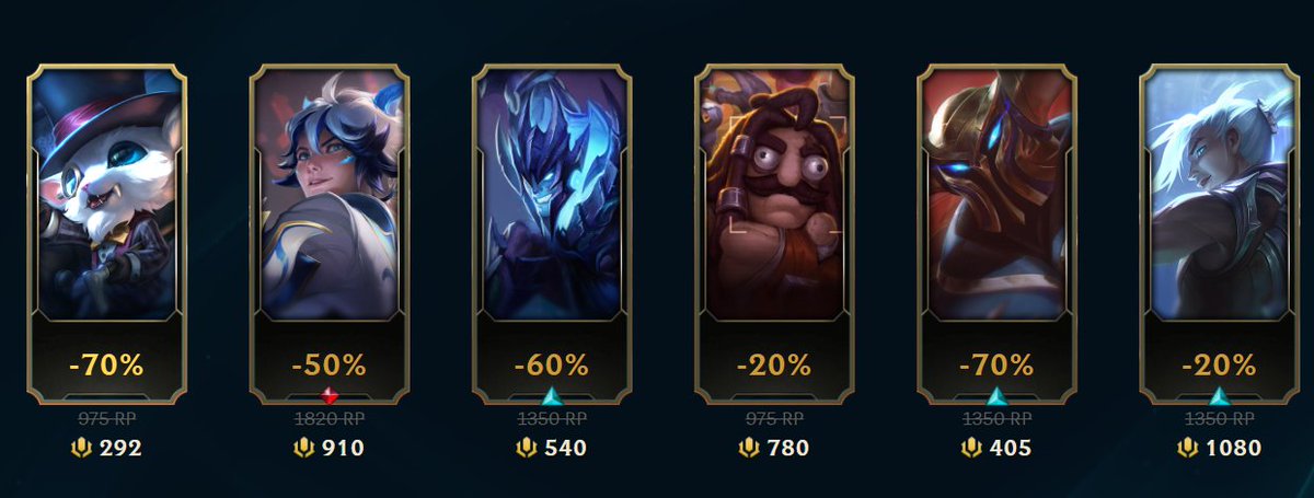 EsferaObsuleta's tweet photo. @MattyLoveGaming 50% on Legendary Ezreal + 2x 70% Pog https://t.co/Xlbp7aE8p8