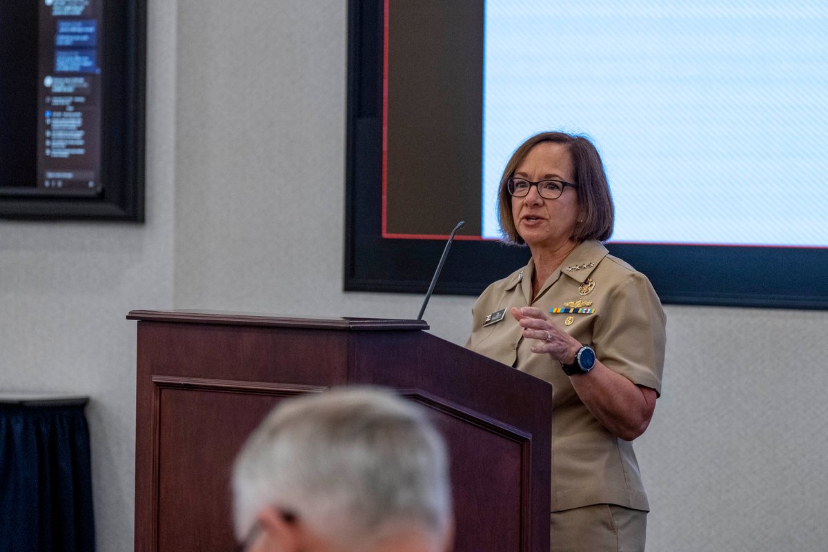 USNavyCNO's tweet photo. #GetRealGetBetter is a call to action for every leader, at every level – including here in DC. Great content coming out of the Three and Four Star Flag Officer Symposium today focusing not only on where we are now, but where we want to be, and how we plan to get there. https://t.co/Tt7yrZ8v61