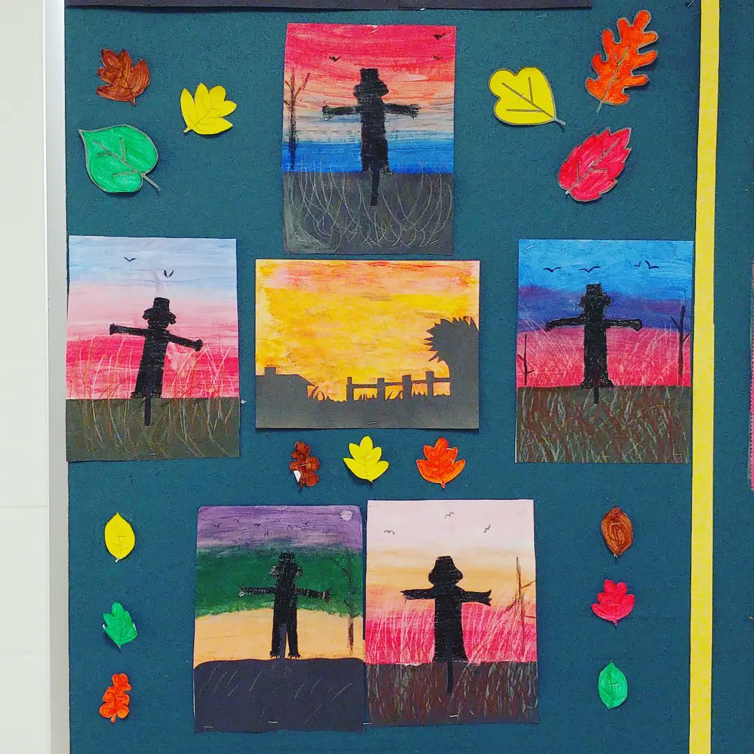 Abstract fall art and night fall scene art. Done mostly by students themselves. #fall #abstractart @tsmsart @mrsmartins_tsms <a href="/agorcsiTSMS/">Anabela Gorcsi</a> <a href="/09bsLh/">LH - 09BS 793939 West Credit SS</a>