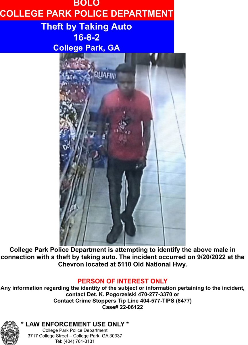 College Park PD tweet media