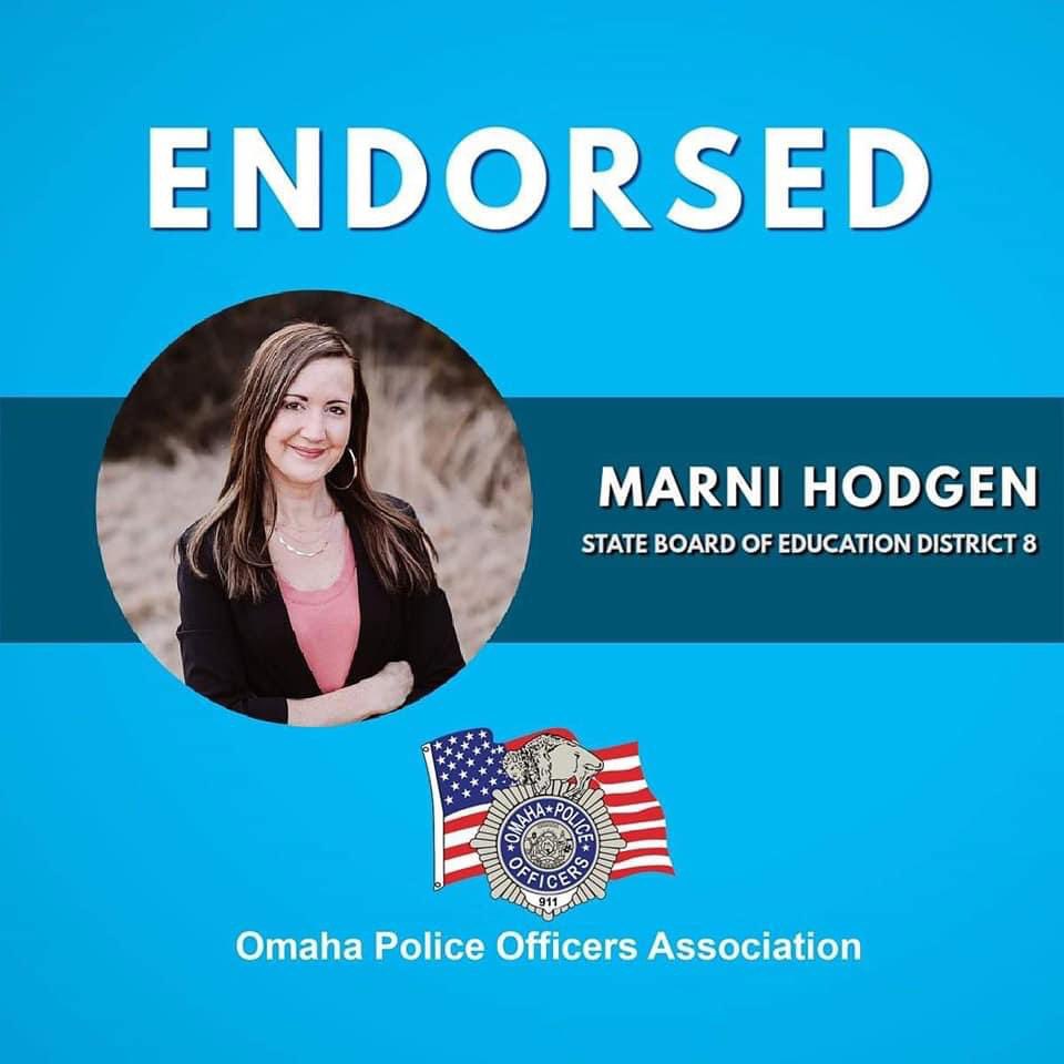 NEGOP's tweet photo. Thank you @opoapresident #OPOA for endorsing #MarniHodgen STATE BOARD OF EDUCATION! https://t.co/iEFvWTU3ao