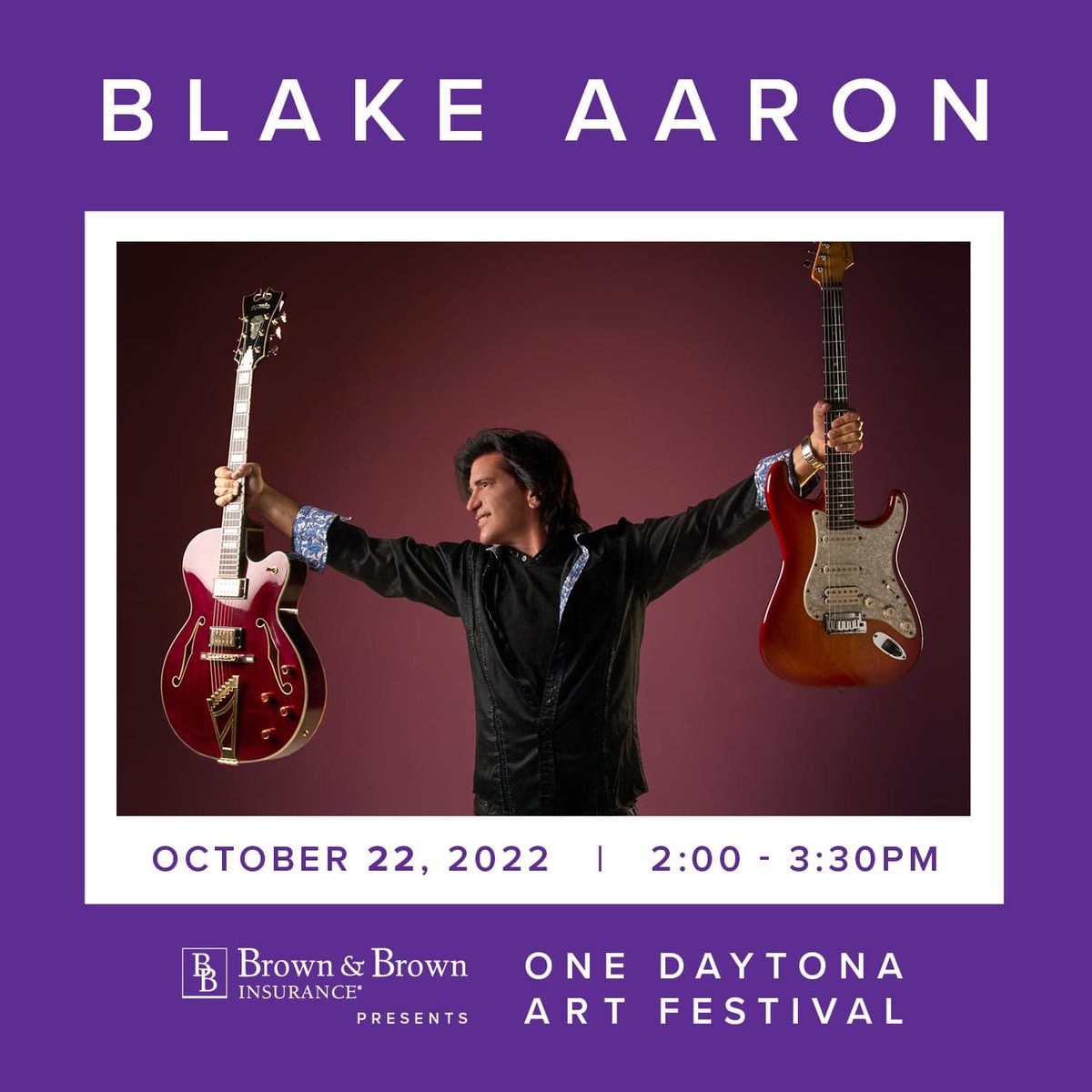 Blake Aaron is thrilled to be playing at the One Daytona Festival!

Saturday, Oct. 22nd 2022 at 10:00 AM

ONE DAYTONA
Daytona Beach, FL 32114

For more information and to purchase tickets: blakeaaron.com/live or tap the LINK IN BIO. ⬆️