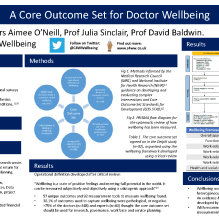 #ICPH2022 attendees I am online for questions and discussion at the virtual poster: The Measure Matters: A Core Outcome Set for physician wellbeing. See you there.