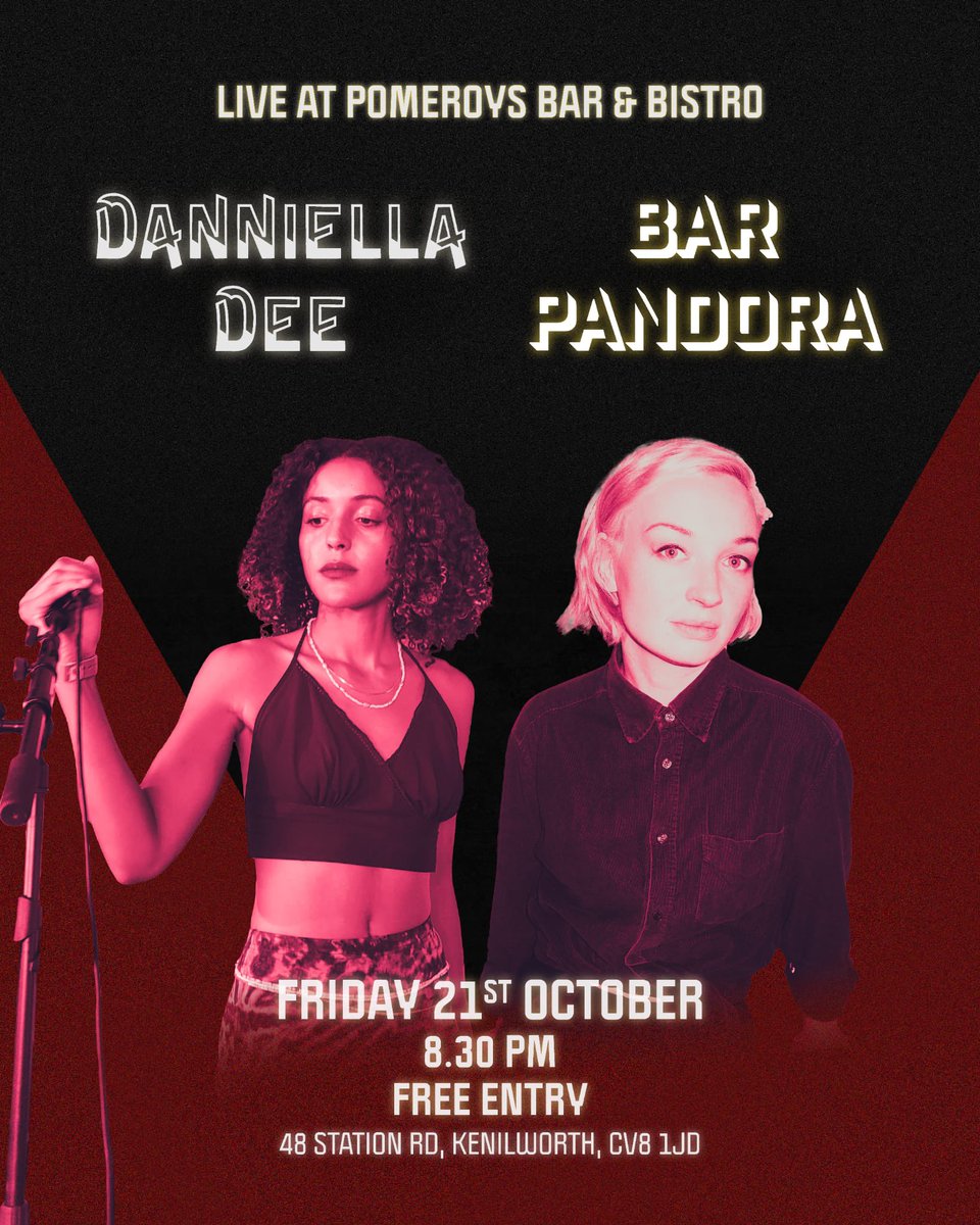 barpandoramusic's tweet photo. Show next weekโจGetting intimate in #Kennilworth. Looking forward to sharing the stage with Danniella Dee and band ๐ https://t.co/fqKjBaN5PK