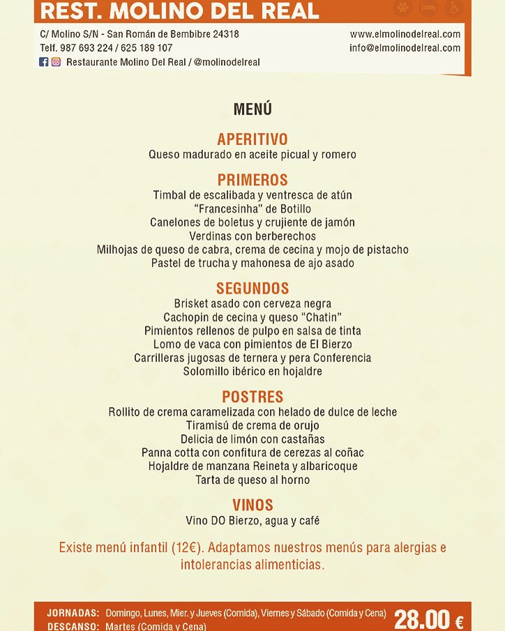 molinodelreal's tweet photo. Otro año mas! Nuestra propuesta de Jornadas Gastronómicas de El Bierzo!! https://t.co/mKDDeJ6Muh
