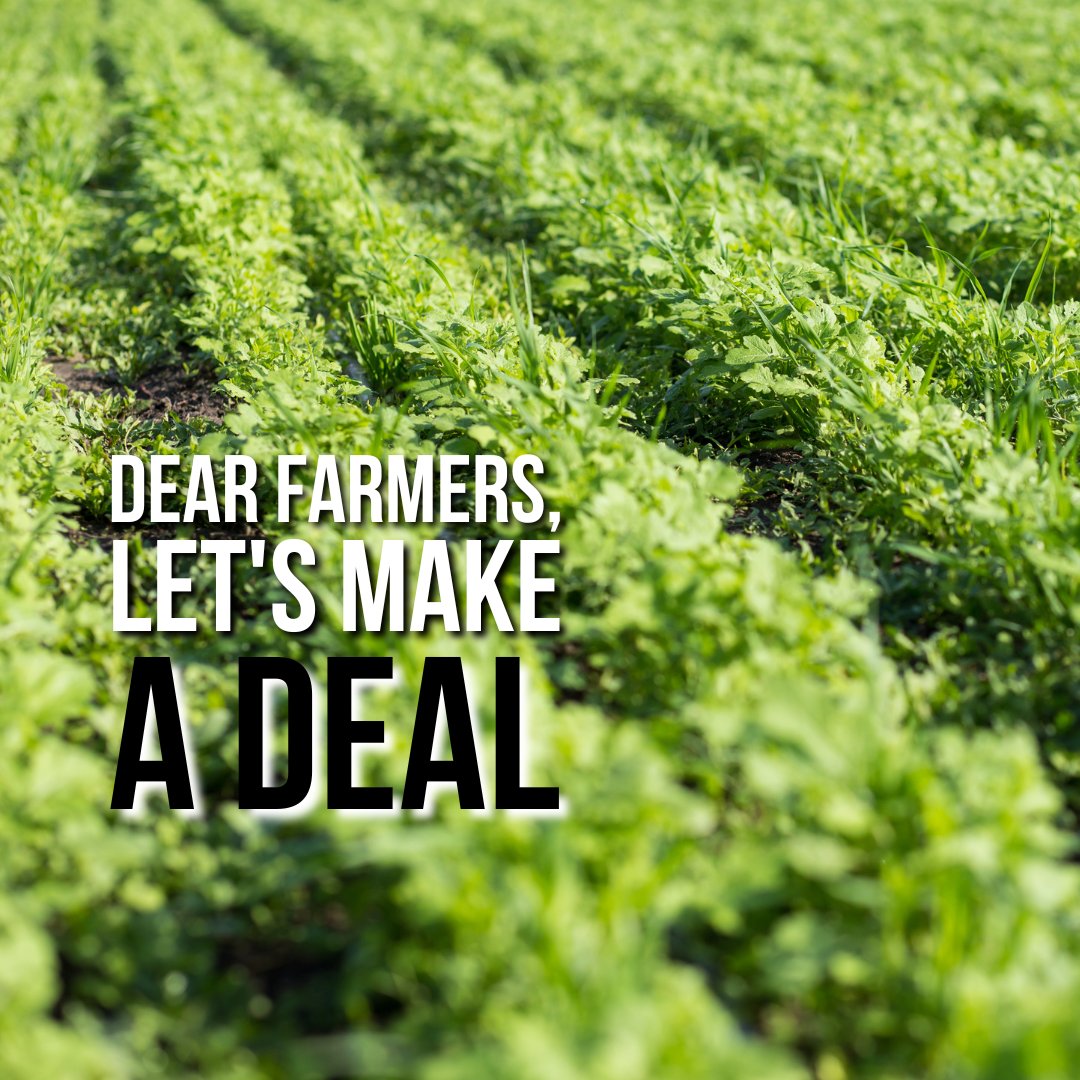 Climate change is already hurting farmers. But restoring soil health with Regenerative agriculture practices can help. Let's support the farmers and companies supporting the planet. Let's generate the demand to regenerate the soil, and keep farmers and the planet healthier. Deal?