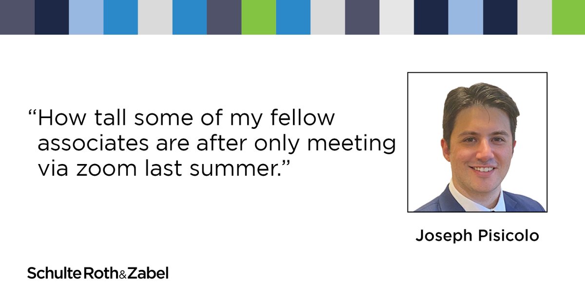 SRZLawFirm's tweet photo. Several of our #FallAssociates shared what they found most surprising during their first week at SRZ. https://t.co/6Myrqpivr4