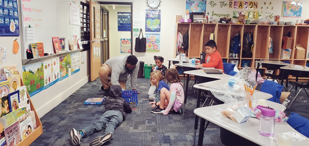 JSmith_WHES's tweet photo. We have the best custodians! Especially when they take the time to play a quick game during soft start. 🥰 https://t.co/AvZpFIW0uu