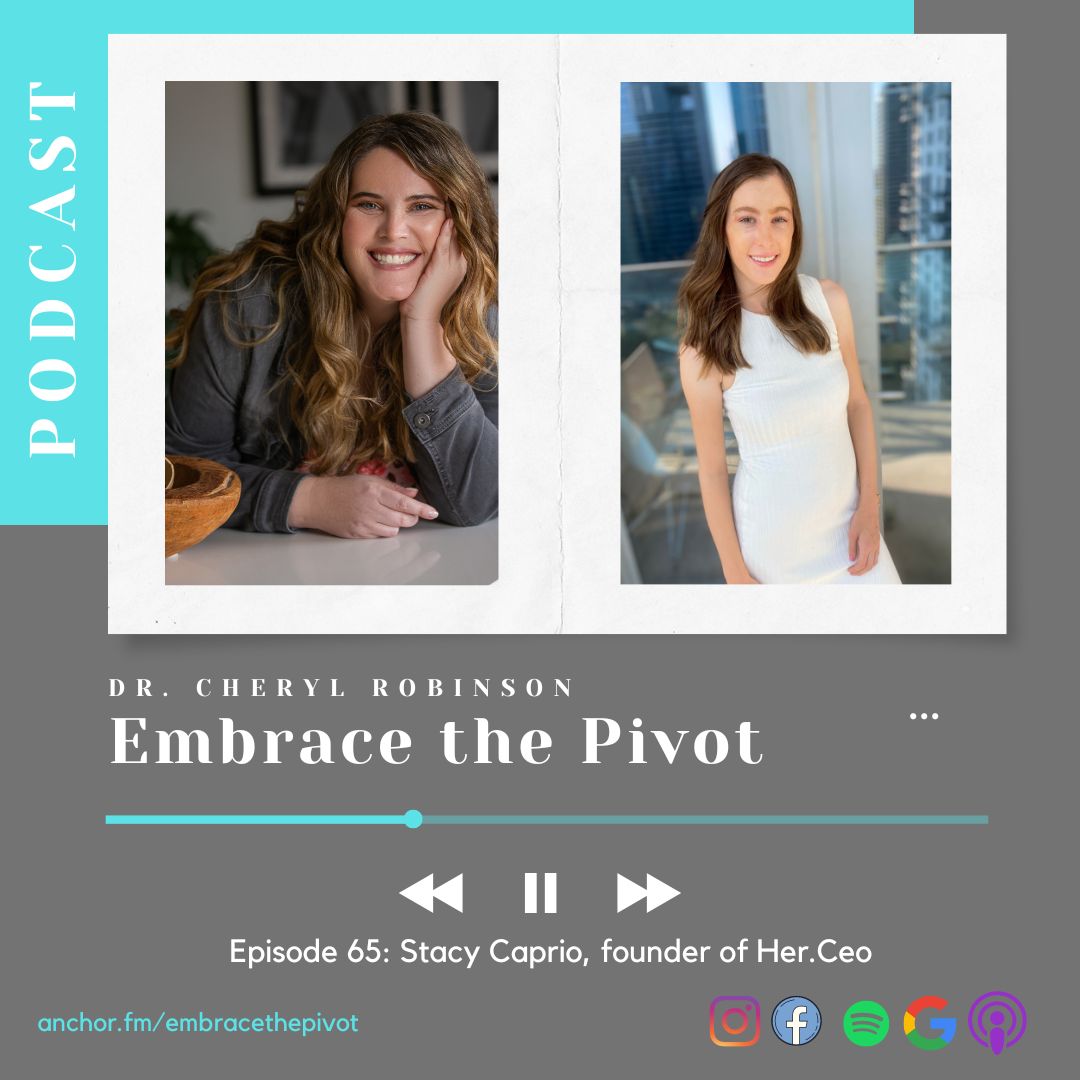 "Have a very strong vision of what you want and don't be so caught up on the little details of how you're getting there. Work on it everyday. You'll get there eventually." Speaking with the wonderful Dr. Cheryl Robinson's podcast <a href="/embrace_pivot/">Cheryl Robinson</a> #embracethepivot #entrepreneurtips