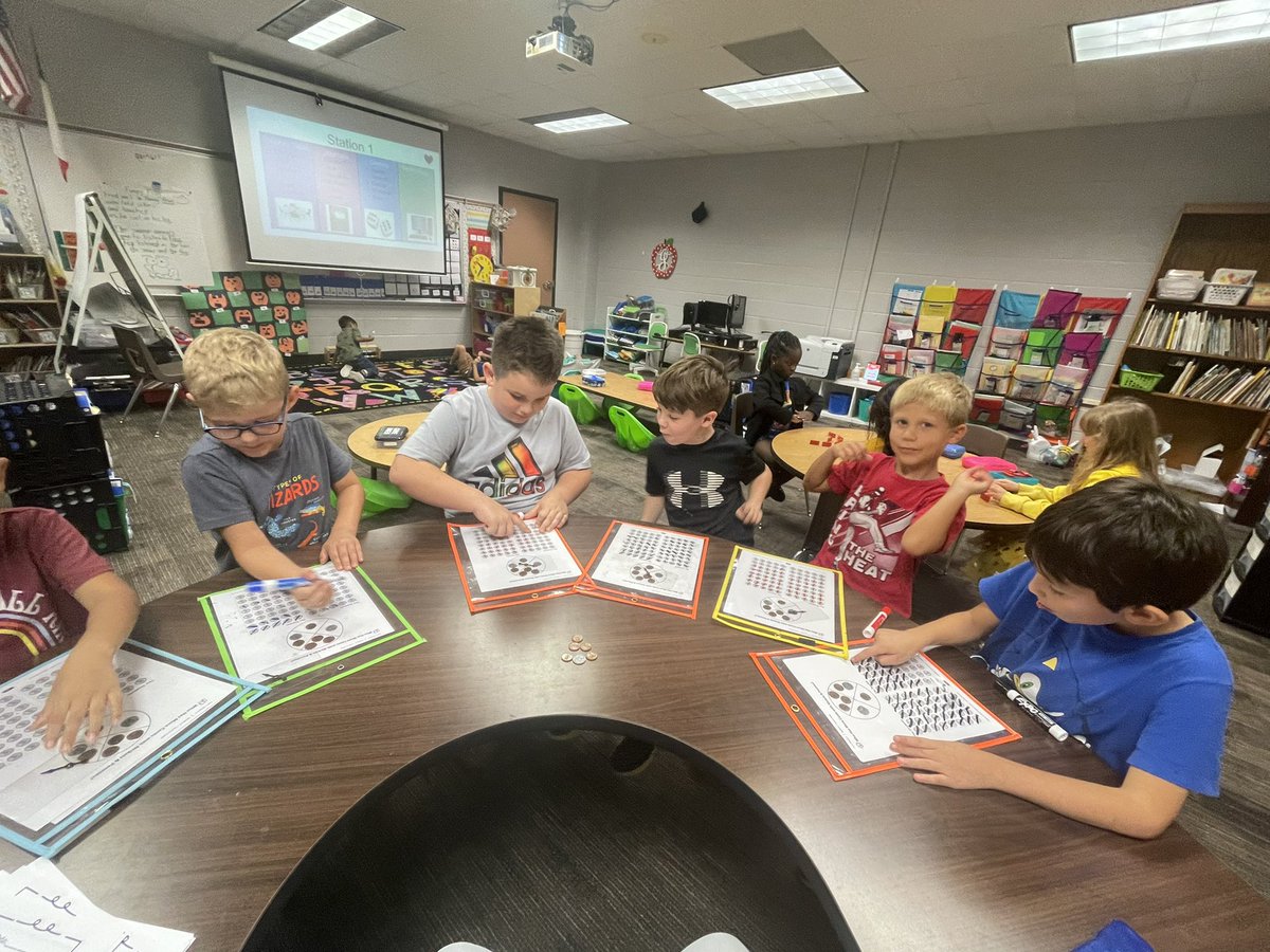 Skip counting with coins to race the teacher was a hit with these mathematicians! <a href="/HumbleISD_PFE/">Pine Forest Elem</a>