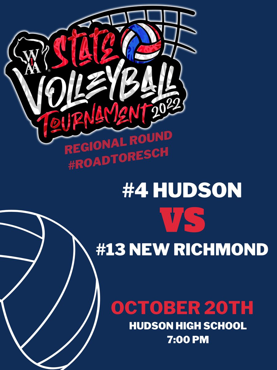 HudHS_Athletics's tweet photo. Good luck to our Volleyball Team as they begin the WIAA Tournament Series as the #4 seed in our Region! #raider_nation #roadtoresch https://t.co/6Vzej7iULR