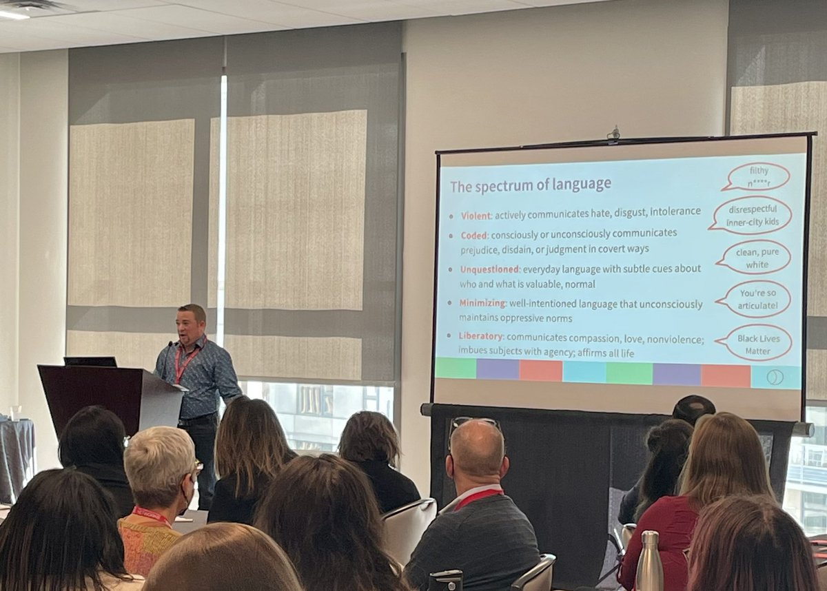 amykdaly's tweet photo. Language is a vessel for culture. And NO language is neutral… thought provoking distinctions from @ZrAlexKapitan. #ComNet22 https://t.co/unRnjeW3F0
