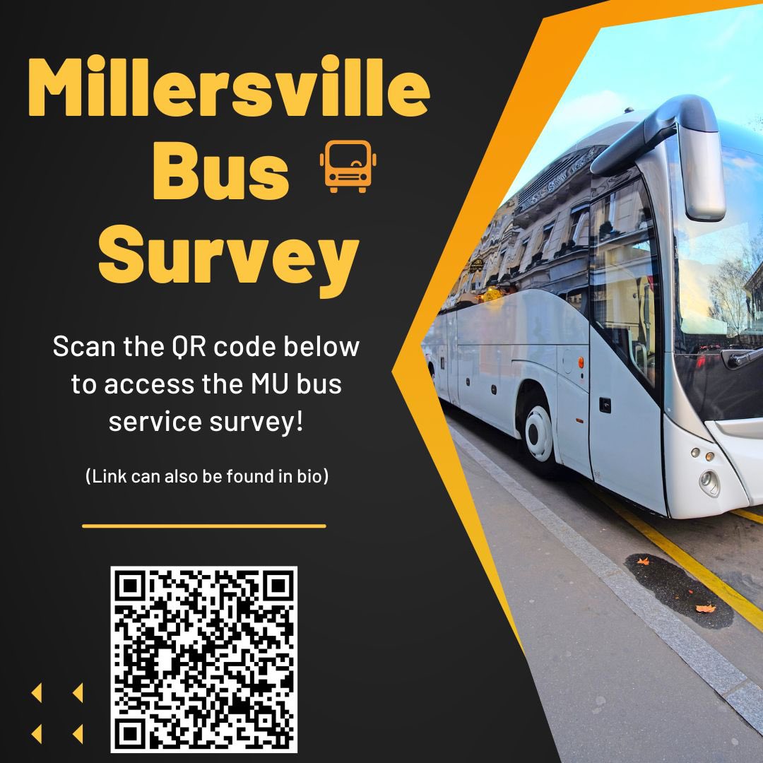 Please fill out the survey linked at the QR code (or in our LinkTree) to provide feedback and help make the MU bus service better for students. Your feedback is greatly appreciated!