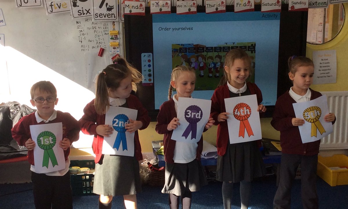 IvyRoadPrimary's tweet photo. Teamwork - In Numeracy we have been looking at ordinal numbers. Mrs Kane timed us to see how quickly we could order ourselves. #IRPS1 #IRPSNUM https://t.co/qx552TSioZ